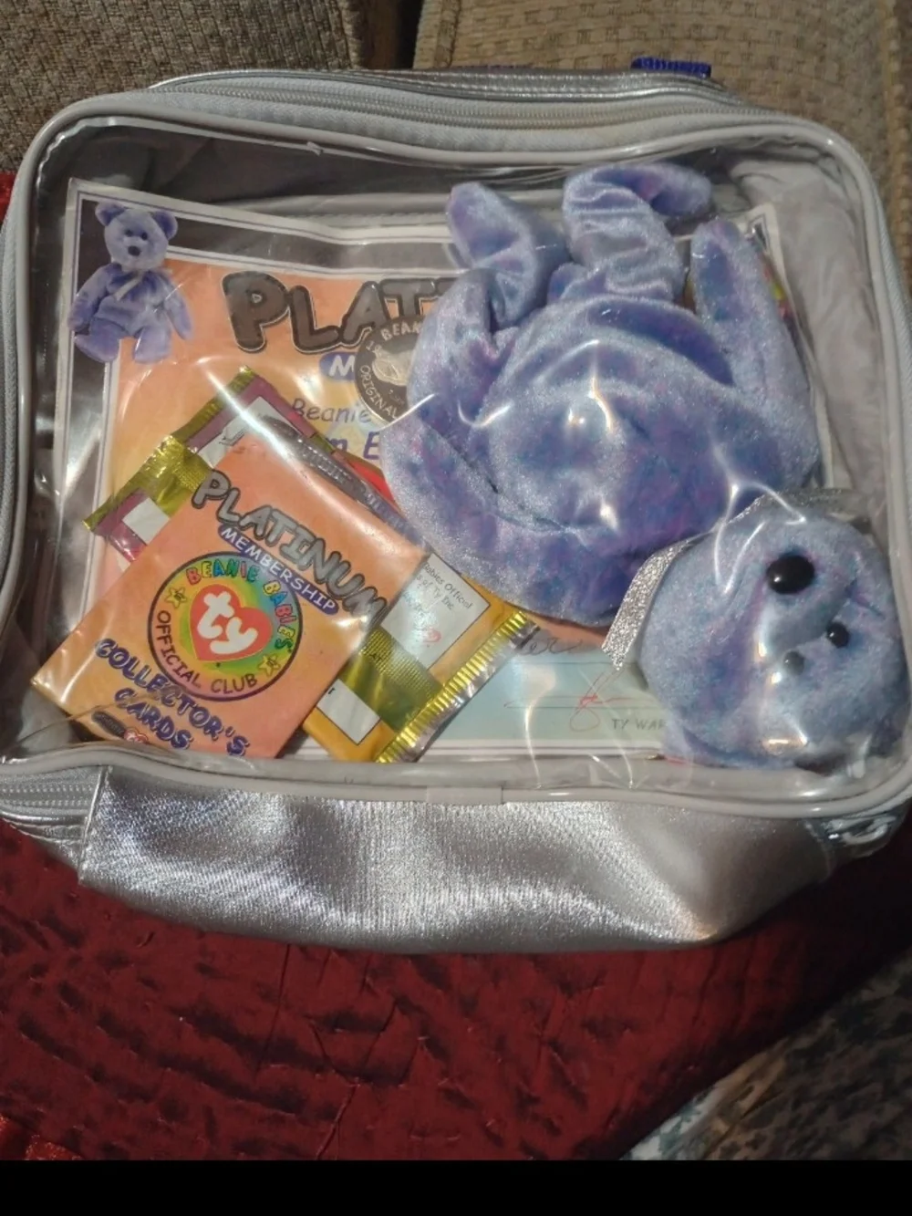 Ty Silver Beanie Babies Official Club Lunch Tote with Colorful Logo
